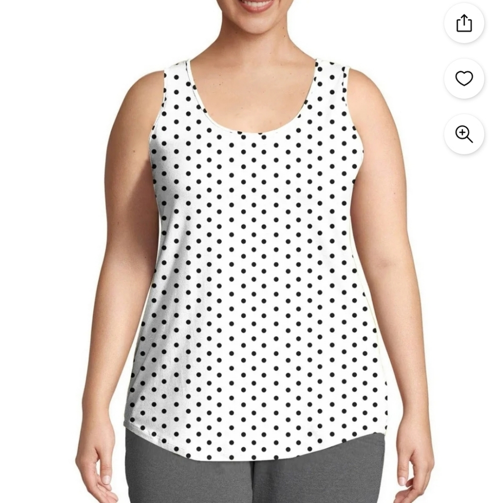 Lane Bryant Polka Dot Swing Tank Sz 14/16